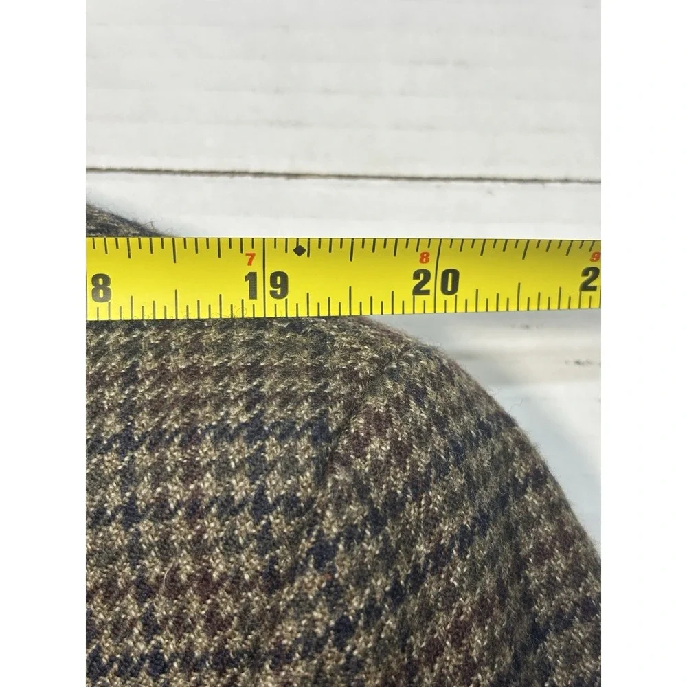 Vintage Lauren‎ Ralph Lauren 48L Wool Sport Coat Blazer Brown Houndstooth Jacket